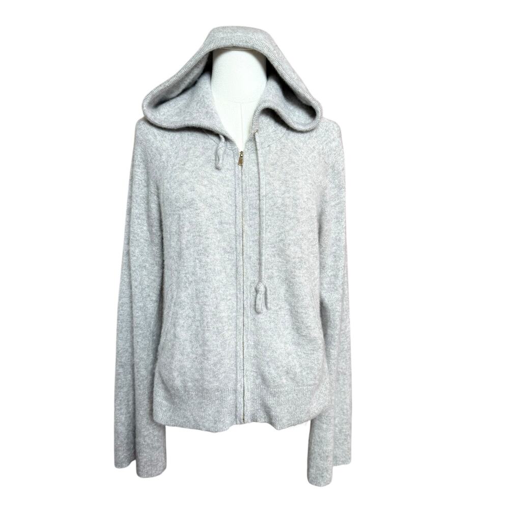 Juice Couture Black Label Italian Cashmere Cardigan Sweater Hoodie Size M